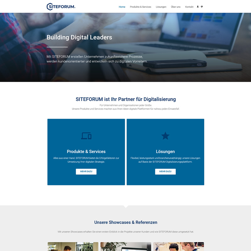 Website der SITEFORUM GmbH